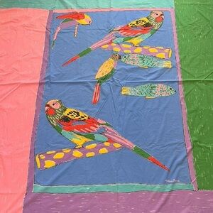 Vintage Ken Done Doona Parrots and Fish Duvet Cover and Sham Twin 86 x 68
